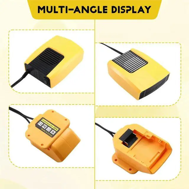Alt view image 4 of 6 - Cordless Car Heater Electric Warm Air Blower Heating Fan Windshield Demister Defroster Power Tool for DeWALT 20V