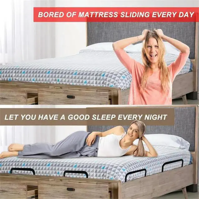 Alt view image 5 of 6 - 4Pcs l Mattress Slide Stopper,Mattress Retainer Bar, Non Slip Mattress Holder in Place Gripper for Bedroom Bed Frame