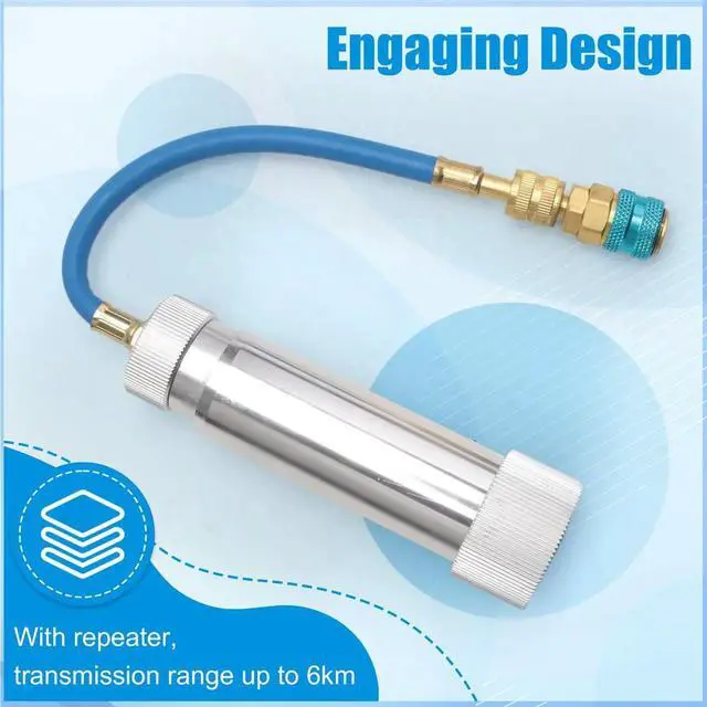 Alt view image 5 of 6 - 2oz Oil Injector Refrigerant Injector 1/4inch SAE Connector 2oz for R134A R410A R22 R12 Car Accessories