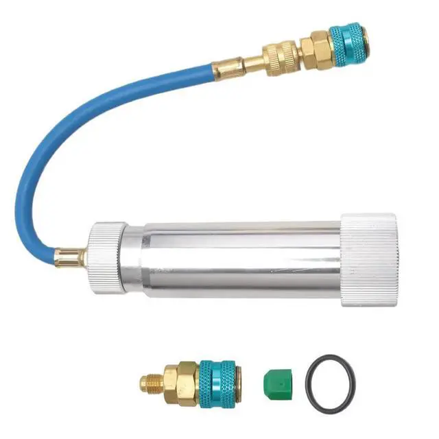 Alt view image 6 of 6 - 2oz Oil Injector Refrigerant Injector 1/4inch SAE Connector 2oz for R134A R410A R22 R12 Car Accessories