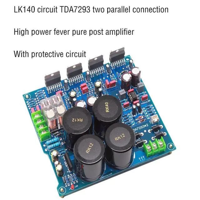 Alt view image 4 of 6 - LK140 Circuit TDA7293 2 Parallel Amplifier Board HiFi Pure post Amplifier Board Super 1969