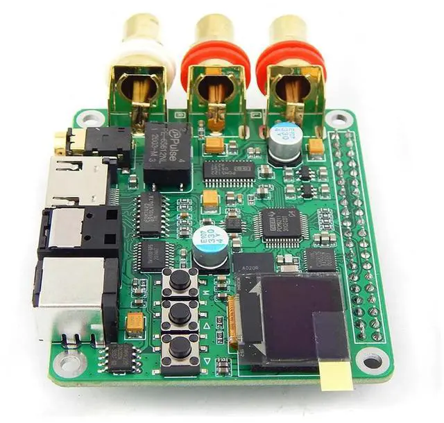 Alt view image 6 of 6 - Pi DAC Audio Decoder Board HIFI Expansion Module Supports Coaxial Fiber I2S output 3B/3B+4B PCM 32K-192K Support 3B 4B