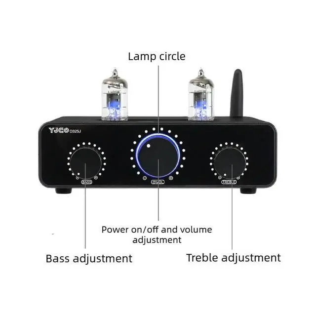 Alt view image 5 of 6 - Hifi 6j1 Tube QCC3084 Bluetooth Preamplifier TPA3255 Digital Power Amplifier PCM5102A Decoding