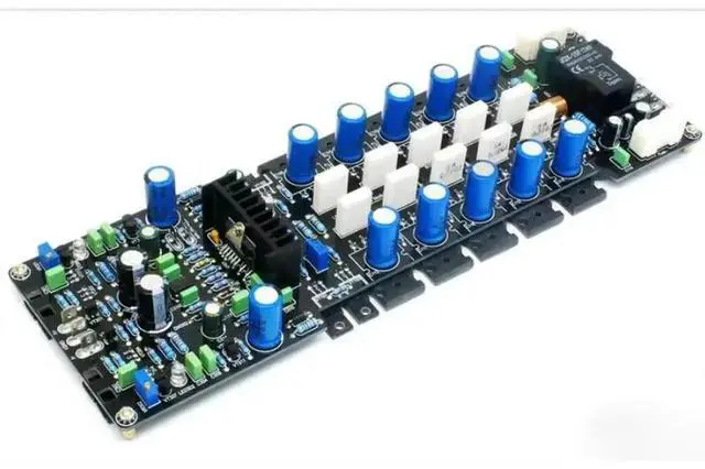 Alt view image 4 of 6 - Assembeld Mono LME49810 Amplifier Board 2SA1943 2SC5200 Tube 400W DC Servo Class AB Power Amplifier Board Audio Amp Modul