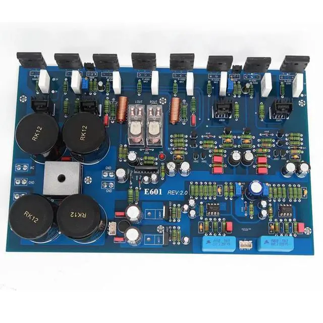 Alt view image 5 of 6 - E601 HiFi Amplifier Board High-power 300W Dual Channel Adjustable Class A and Class AB With protection power Amplifier Board