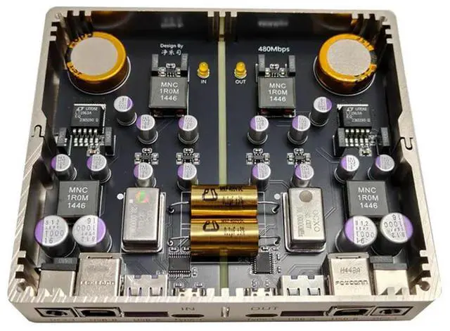 Alt view image 4 of 6 - CH318T USB Isolation data Reorganization Dual 0.1ppm TCXO Crystal 480Mbps Supports TypeC USB-A USB-B for Decoding Amplifier