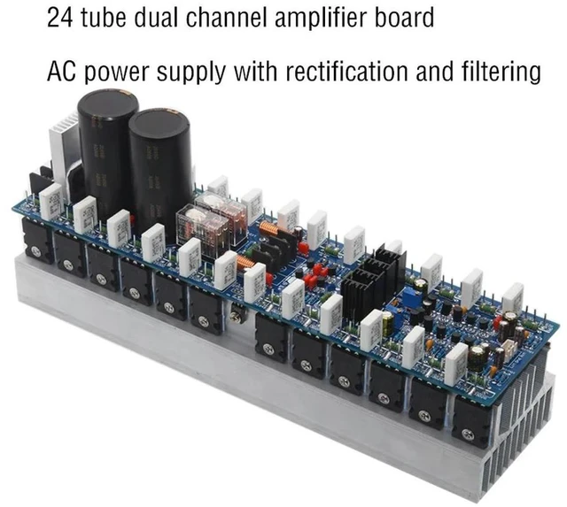 Alt view image 4 of 6 - V242DE Professional Stage Amplifier Board Dual Channel Inlet Tube 5200 1943 Stereo With Rectificat Filter Power Amplifier Board