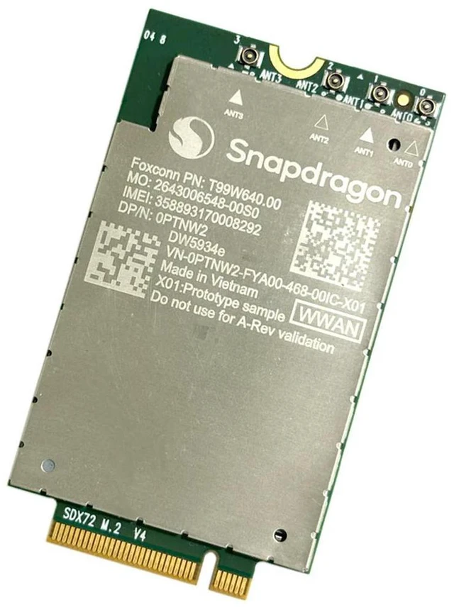 Alt view image 6 of 6 - DW5934e Snapdragon X72 CAT 20 5G network card Mobile Modem LTE FDD/TDD, WCDMA/HSPA+, GPS GLONASS