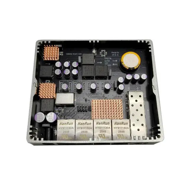 Alt view image 5 of 6 - 0.1ppm TCXO HIFI Switch with 4 Electrical Ports and 1 SFP Supporting Optical/electrical Modules 5V Power Supply
