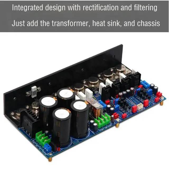 Alt view image 5 of 6 - JF2 Power Amplifier Board Dual channel America Gold sealed tube 300W 2.0 HiFi Class A Class AB Amplifier Board