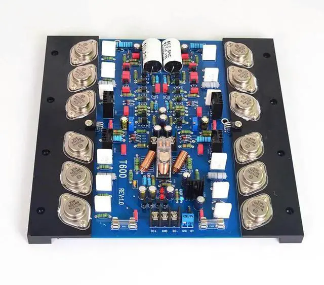 Alt view image 5 of 6 - T600 HiFi Amplifier Board Gold sealed tube High-power Class AB Rear Amplifier Board Adjustable Class A Dual channel Tested well
