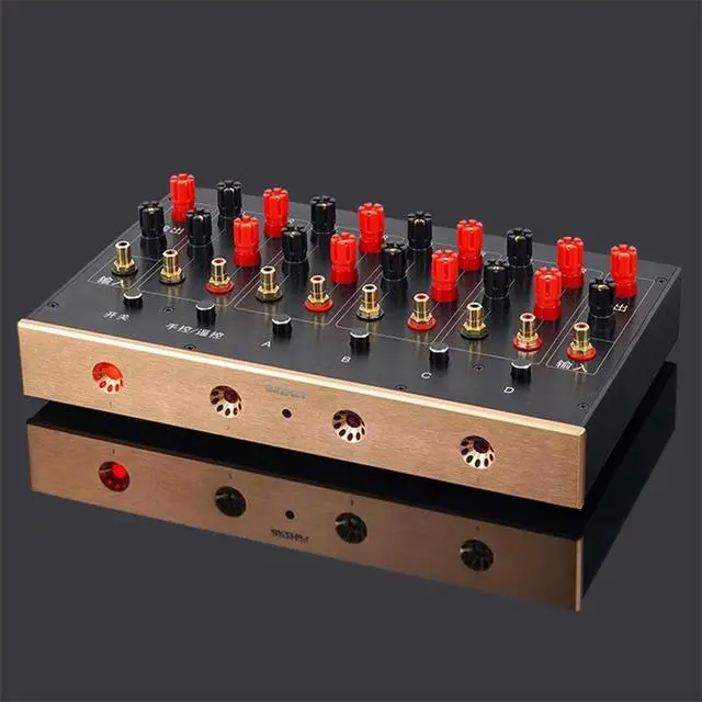 Alt view image 6 of 6 - Functional RCA Lotus Audio Switcher Four In One Out Amplifier/Speaker Chooser For Recording Studio/Home/Audition Room