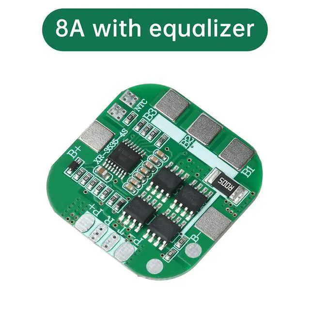 Alt view image 2 of 6 - 4S 14.8V 8A Peak li-ion BMS PCM Protection Board For lithium LicoO2 Limn2O4 li