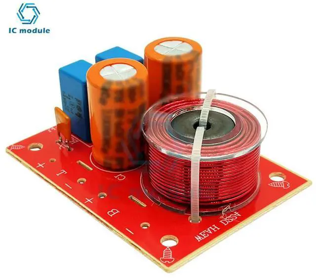 Alt view image 2 of 6 - 2 Ways 80W Hi-Fi Audio Speaker Crossover Treble Bass Independent Crossover Home Speakers Frequency Divider