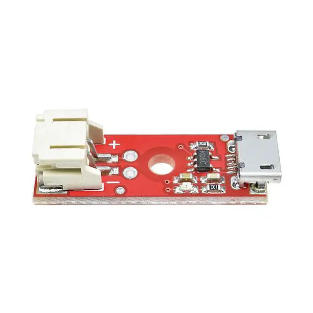 Alt view image 2 of 4 - MCP73831 LiPo Charger Basic Micro USB 3.7V 500mA Lithium Charger Module Micro USB Interface Charging Board Diymore