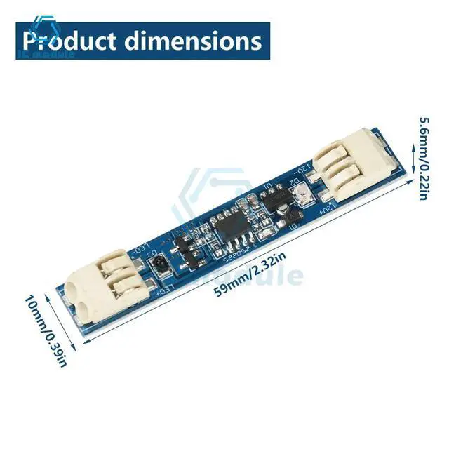 Alt view image 3 of 3 - Hand Sweep Sensor Switch Module DC 12-24V Welding free Hand Wave Sensor Switch for Cabinet Wardrobe Light