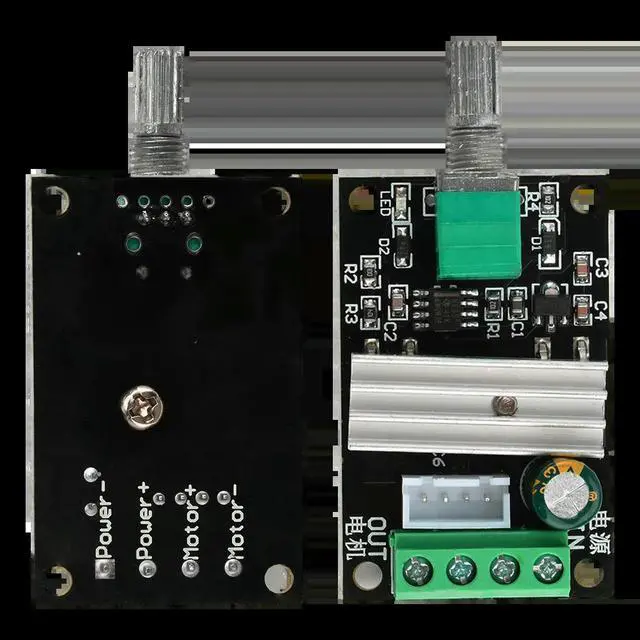 Alt view image 3 of 3 - DC 6V 12V 24V 28VDC 3A 80W PWM Motor Speed Controller Regulator Adjustable Speed Control Electronic Potentiometer On/Off Switch