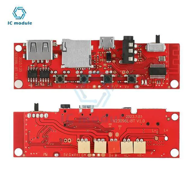 Alt view image 3 of 3 - Multi-function BT Audio Amplifier Board DC 3.7V Micro USB DIY Bluetooth Module Amplifier Module TF Card USB Charge Board