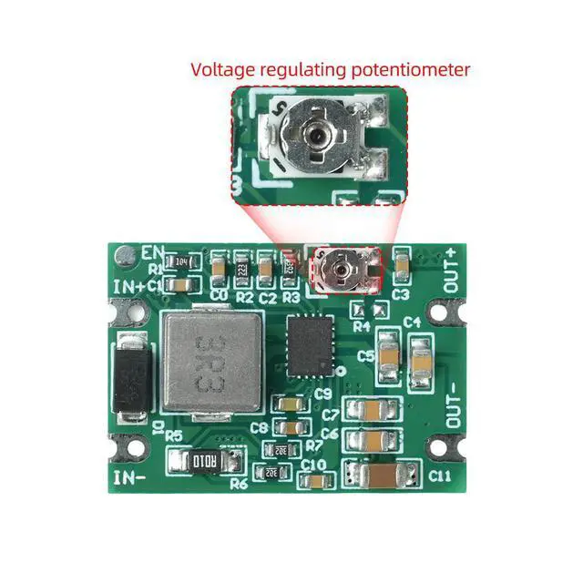 Alt view image 3 of 3 - Adjustable Buck-Boost Module DC 3-20V to 1.2-18V Voltage Regulator for Lithium Solar Power Supply with Protection