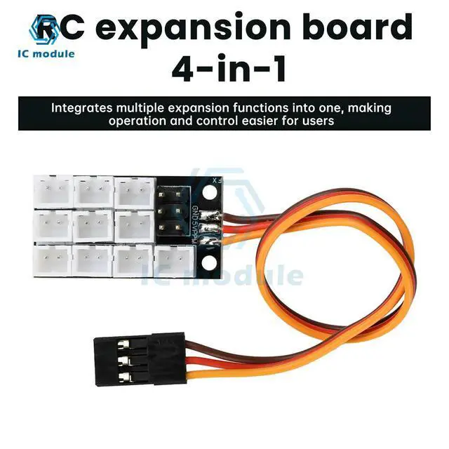 Alt view image 3 of 3 - RC Truck Light Group Expansion Board PH2.0 4-in-1 Extension Module for 1/14 Scale Crawler Vehicles and Machinery Models