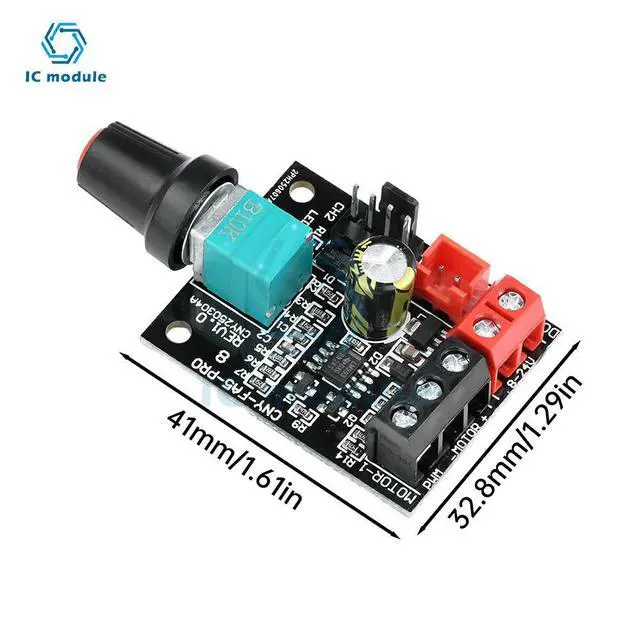 Alt view image 3 of 3 - DC 8-24V 5A 4-Wire Violent Fan Speed Controller 0-100% Duty Cycle Adjustable Brushless DC Motor PWM Speed Controller with Switch