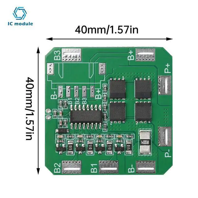 Alt view image 3 of 3 - 4S 20A 3.7V Lithium Protection Board With Passive Balancing 16A Continuous Output Compact Size For Polymer