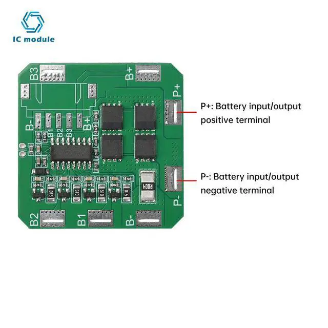 Alt view image 2 of 3 - 4S 20A 3.7V Lithium Protection Board With Passive Balancing 16A Continuous Output Compact Size For Polymer