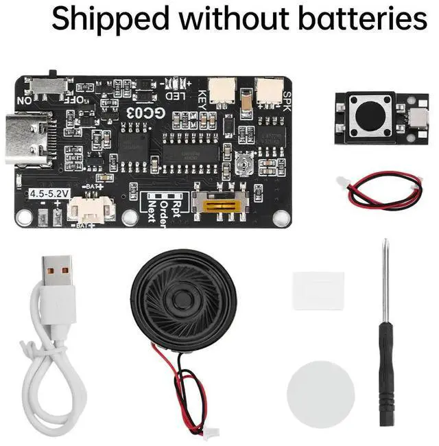Main image of GC03 Recordable Sound Module 8M MP3 Button Control Music Voice Player with Speaker for DIY Greeting Card Gift