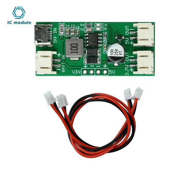 Alt view image 2 of 3 - TP5400 1A Lithium Charging Module 5V 1A Boost Converter Power Bank Charging Boost Module Micro USB Interface