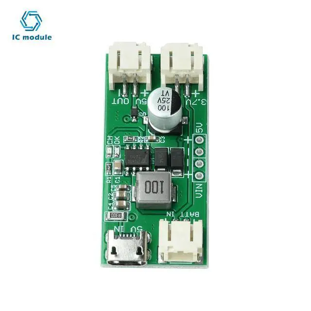 Alt view image 3 of 3 - TP5400 1A Lithium Charging Module 5V 1A Boost Converter Power Bank Charging Boost Module Micro USB Interface