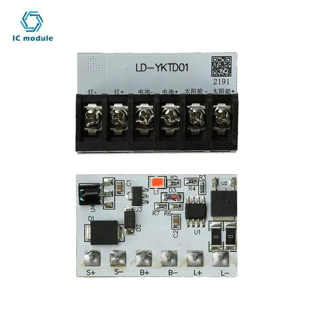 Alt view image 2 of 3 - LED Driver Control Board Solar Street Light Control Circuit Board Automatic On Off with Remote Timer for Outdoor DIY LED Fixture