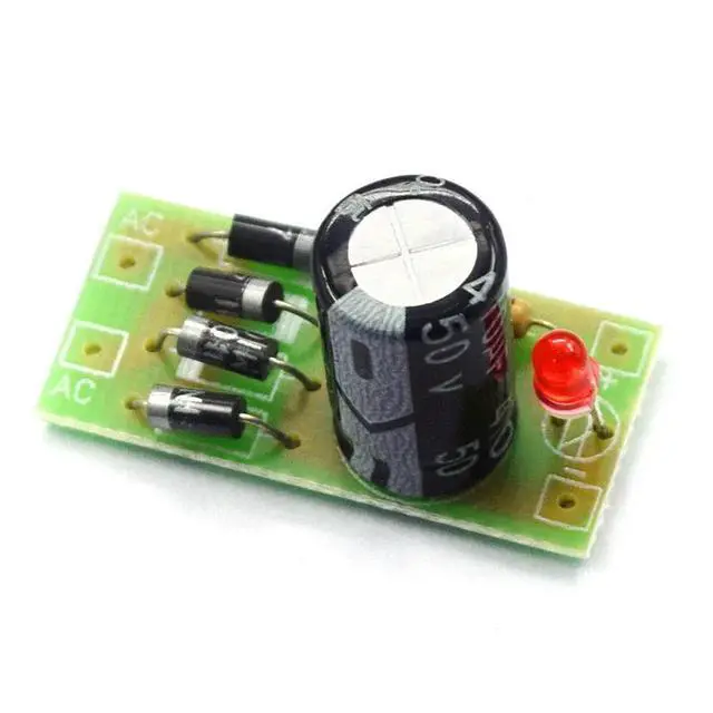 Alt view image 3 of 3 - AC to DC power conversion module 1N4007 full bridge rectifier filter 12V 1A AC to DC