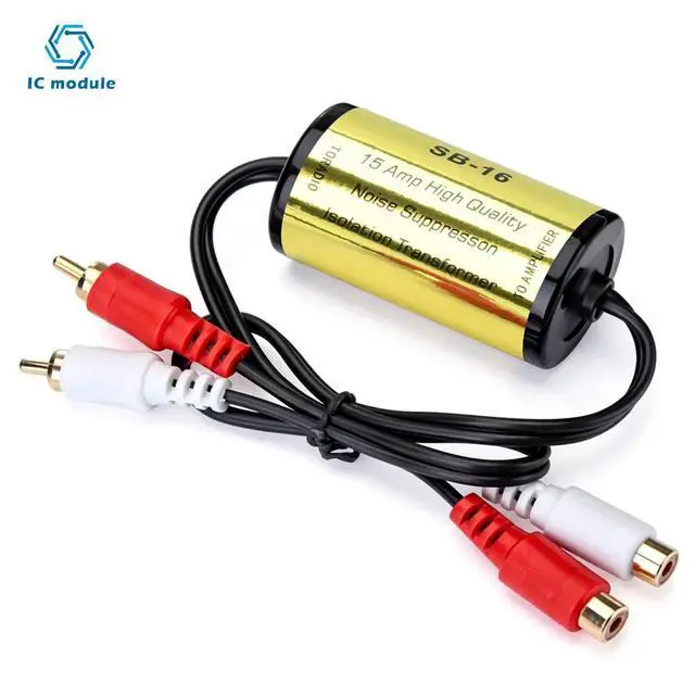 Alt view image 2 of 3 - RCA Noise Filter With Professional Design Effectively Reduces Audio Noise and Speaker Static for Car Home Stereo Systems