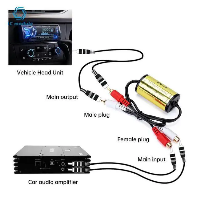 Alt view image 3 of 3 - RCA Noise Filter With Professional Design Effectively Reduces Audio Noise and Speaker Static for Car Home Stereo Systems