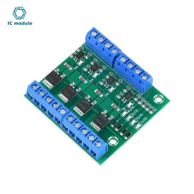Alt view image 2 of 3 - DC 3.7V~27V Optocoupler Isolated Driver Module 4 Channel MOS Tube FET Pulse Trigger Switch Controller Board for Motor LED Light