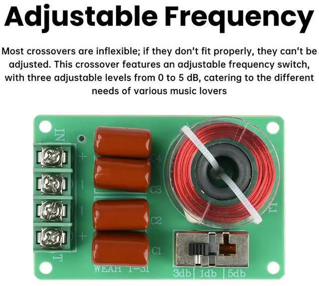 Alt view image 3 of 3 - 1 Way 100W Hifi Treble Tweeter Frequency Divider Home Car Stereo DIY Audio Crossover Filter Electronic Kit