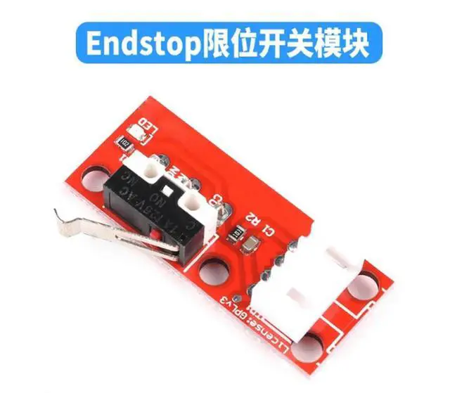 Alt view image 2 of 3 - 3D printer Endstop mechanical limit switch module RAMPS 1.4 with independent packaging and wire feeding