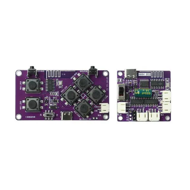 Alt view image 2 of 3 - Rechargeable 2.4G 8 Channel Remote Module 100M Anti-interference Control Kit For DIY Robot RC Vehicle Boat Mechanical