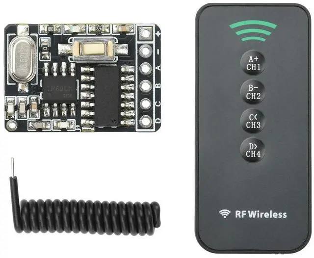 Main image of 433Mhz Remote Control switch Transmitter RF Receiver Module 4-Way Learning Module 4 Keys Remote