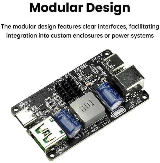 Alt view image 3 of 3 - USB Protocol Fast Charger 140W 5A high-power DC Buck Converter Power Supply Support PD3.1 QC3.0 QC4 QC4
