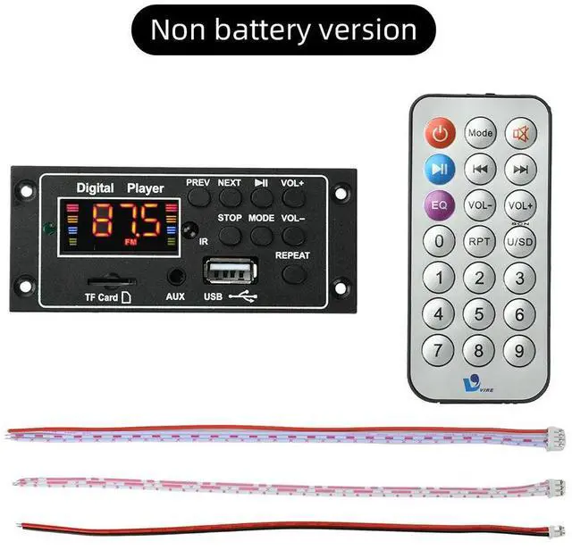 Main image of Bluetooth 5.0 MP3 Audio Decoder Module LED Display USB TF Card Reader FM Radio Compatible with DIY Speaker System