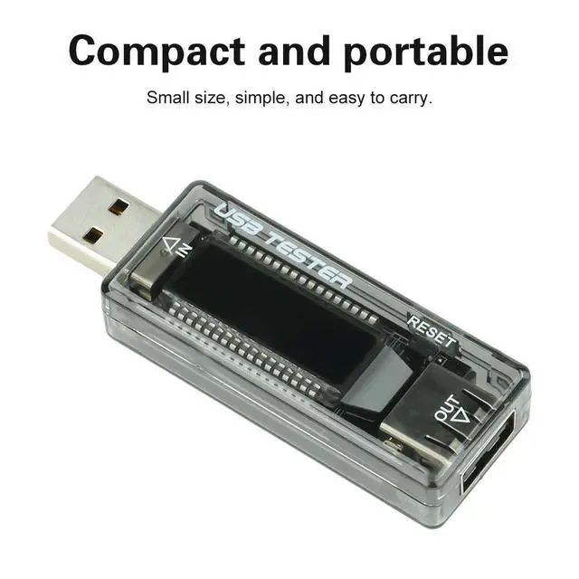 Alt view image 2 of 3 - USB Charger Module LCD Display Tester Voltmeter Ammeter Current Voltage Tester Capacity Detector