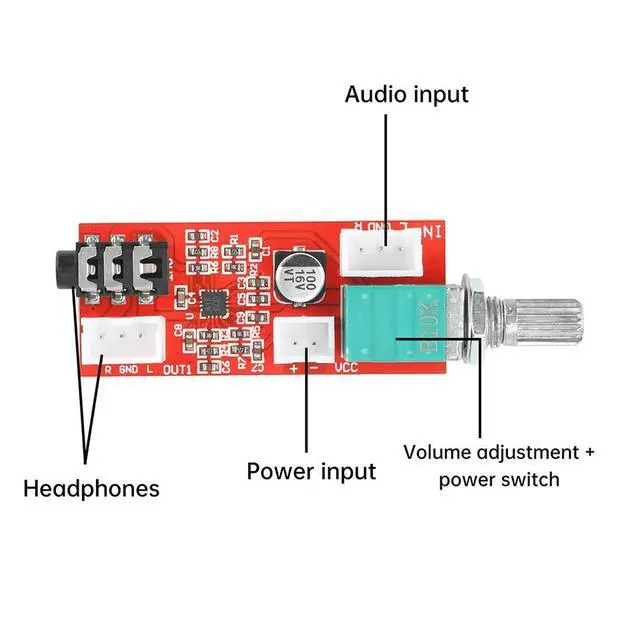 Alt view image 2 of 3 - MAX97220 Headphone Amplifier Board Headset Amplifier Mini Amp For Pre-amplifier Electronic Component Kit