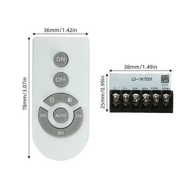 Alt view image 2 of 3 - Full Automatic Solar LED Driver Board DC 3 45V Light Sensor Remote Timing Controller For Outdoor DIY Solar Lamp