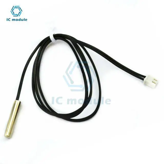 Main image of NTC 10K 1% 3950 Thermistor Temperature Sensor Probe Waterproof 1m Wire diy kit Temp Sensor Module