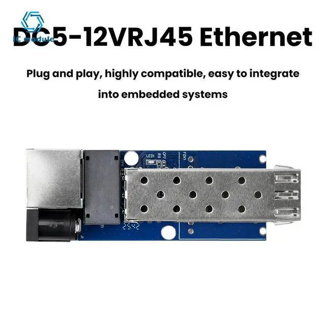 Alt view image 3 of 3 - SFP Gigabit Motherboard DC 5-12V RJ45 Ethernet SFP Gigabit Fiber Optic Module 1000M