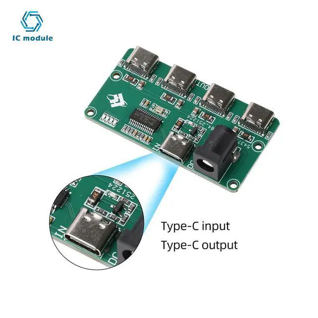 Alt view image 2 of 3 - USB 2.0 Hub Module 1-to-4 Splitter with Type C Input Four Output Channels High Speed 480Mbps for Embedded Development