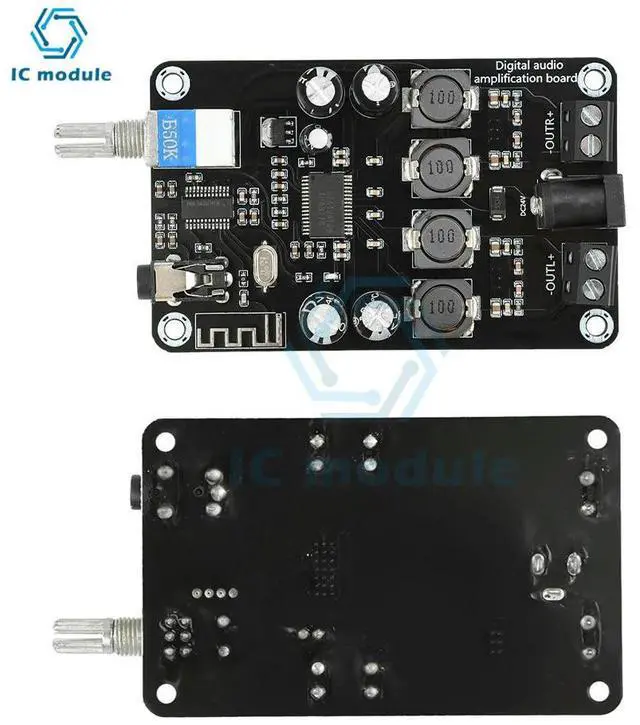 Alt view image 2 of 3 - TPA3118D2 Stereo Digital Audio Power Amplifier Board XH-A415 DC12-24V High-Power Adjustable Audio Amplifier Board Amp Module