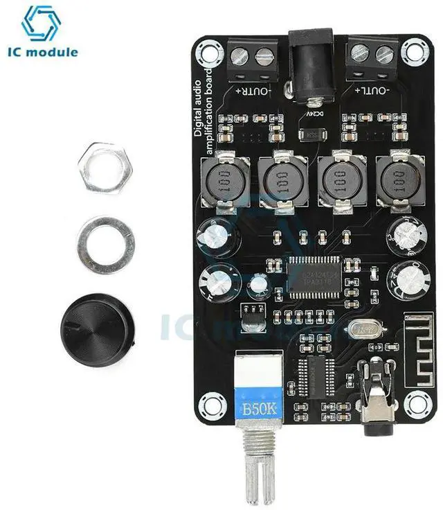 Main image of TPA3118D2 Stereo Digital Audio Power Amplifier Board XH-A415 DC12-24V High-Power Adjustable Audio Amplifier Board Amp Module