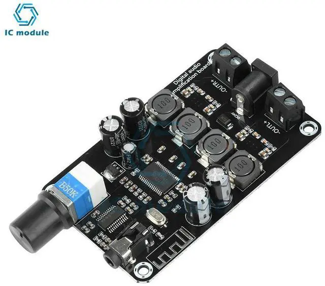 Alt view image 3 of 3 - TPA3118D2 Stereo Digital Audio Power Amplifier Board XH-A415 DC12-24V High-Power Adjustable Audio Amplifier Board Amp Module